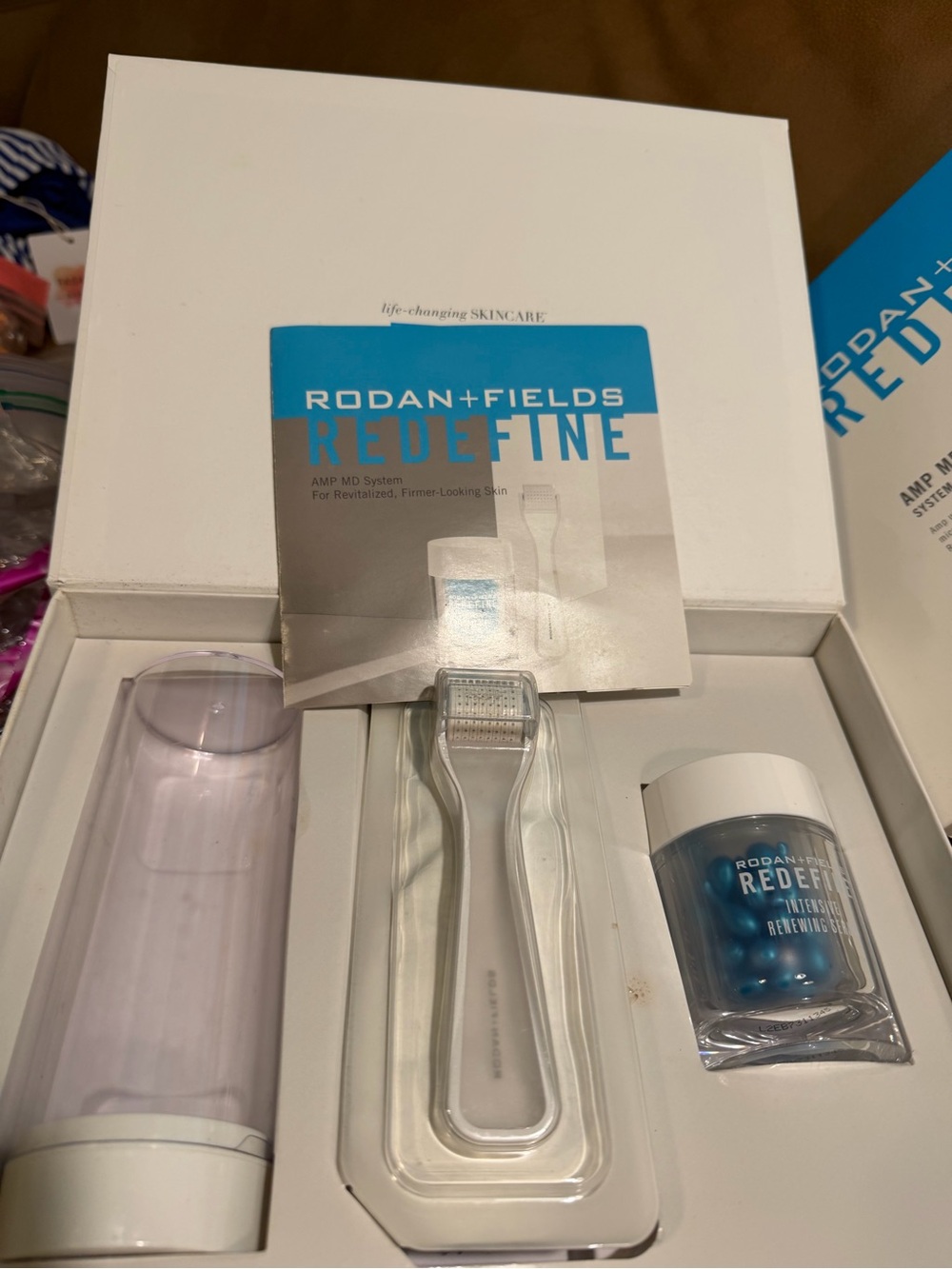 Rodan + Fields REDEFINE Skincare Set in White and Blue